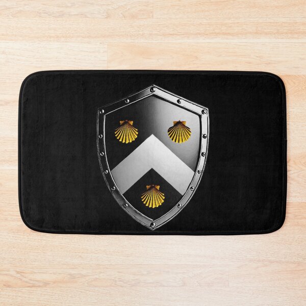 Item preview, Mitchell Shield  White Chevron and Golden Shells on Black Armor designed and sold by Highlandkings.
