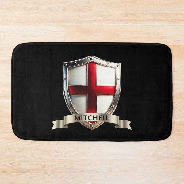 Item preview, Mitchell English Shield  White Chevron and Gold Shells with St Georges Cross designed and sold by Highlandkings.
