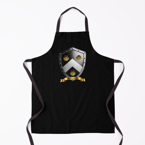 Item preview, Mitchell Family Shield  Bold Chevron and Shells with Proud Name Banner designed and sold by Highlandkings.