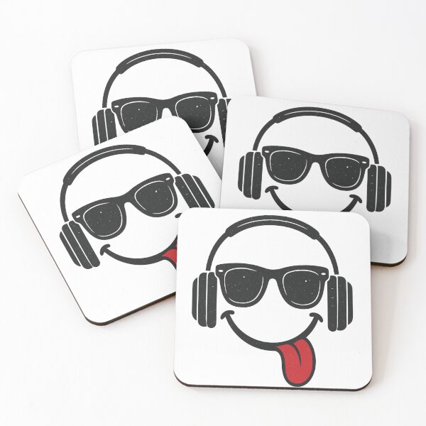 Item preview, Cool Smiley Face with Headphones and Tongue Out – Fun DJ Music Emoji Design designed and sold by omerckaca.