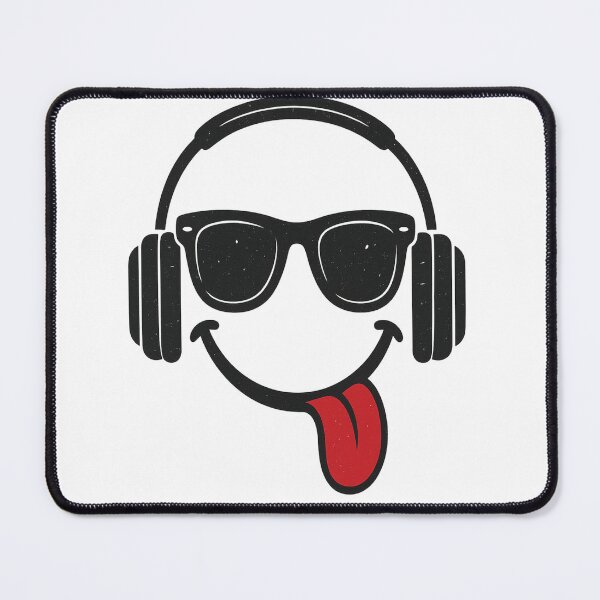 Item preview, Cool Smiley Face with Headphones and Tongue Out – Fun DJ Music Emoji Design designed and sold by omerckaca.