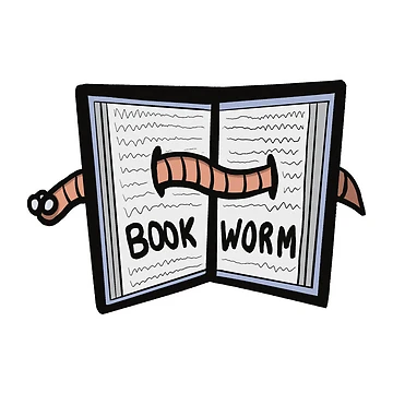 Artwork thumbnail, Bookworm by FrogArtShop