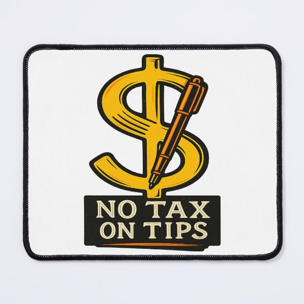 Item preview, No Tax on Tips – Service Industry Protest designed and sold by POD DYNASTY | Original Print On Demand T-Shirt Graphics.