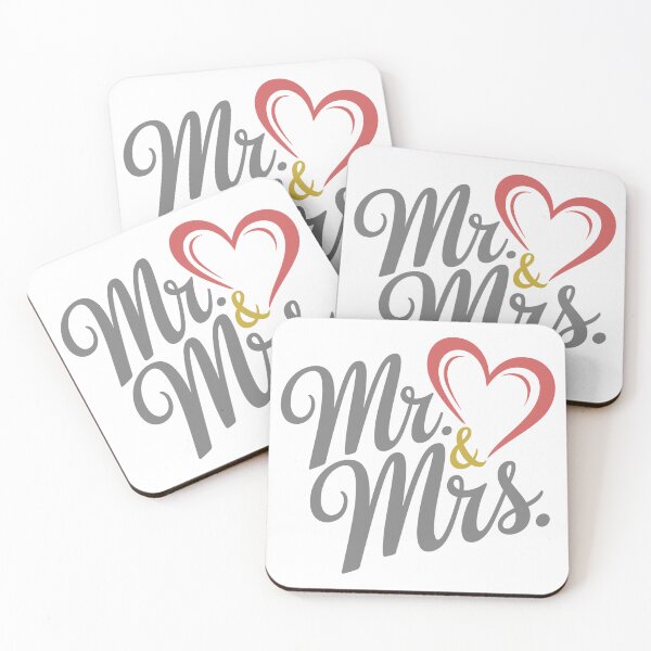 Item preview, Mr. & Mrs. with Decorative Heart Illustration designed and sold by theartfulaspie.