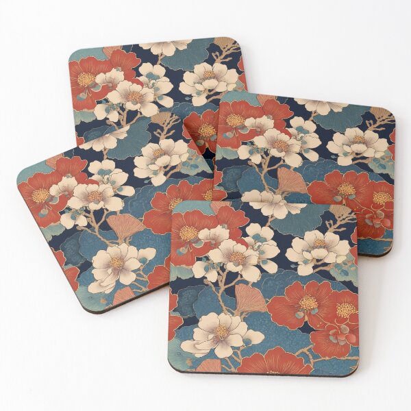 Item preview, Ukiyo e Boho Flowers designed and sold by LeachsDungeon.