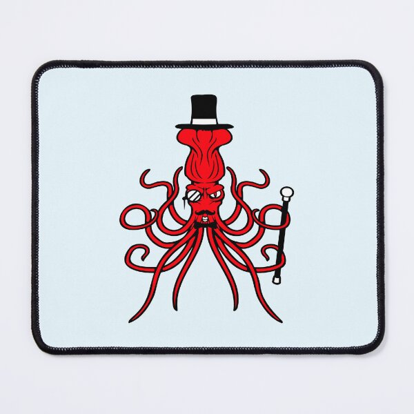 Item preview, Kraken Mr. Sir top hat monocle glasses rich man designed and sold by shirt-o-mat.