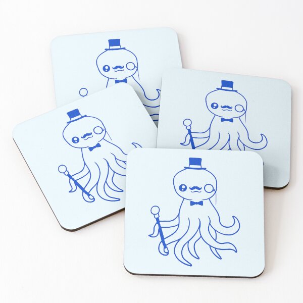 Item preview, Kraken Mr. Sir top hat monocle glasses rich man designed and sold by shirt-o-mat.