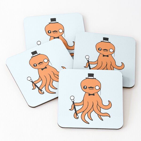 Item preview, Kraken Mr. Sir top hat monocle glasses rich man designed and sold by shirt-o-mat.