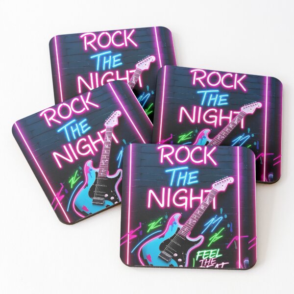 Item preview, Rock the Night Neon Guitar Music Art Design designed and sold by Karolisa.