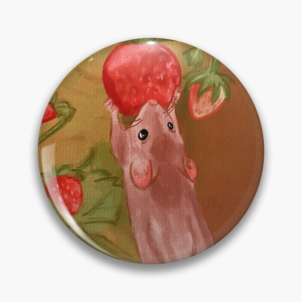 Item preview, strawberry mouse painting designed and sold by pinkdrinksoul.