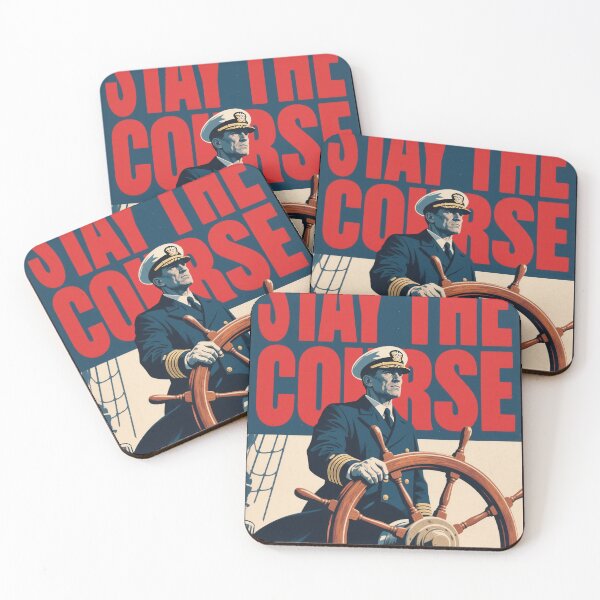 Item preview, Stay The Course – Retro Navy Captain Hope Style 80s propaganda designed and sold by HoopeStylee.
