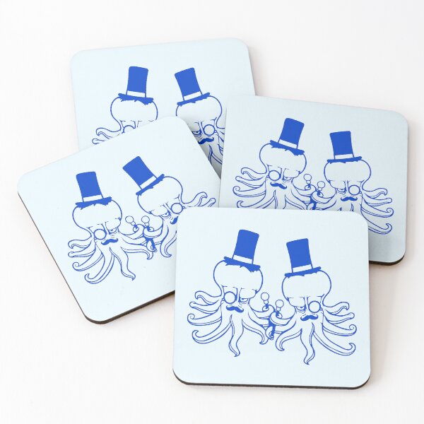 Item preview, 2 octopus sir hat monocle glasses two rich friends designed and sold by shirt-o-mat.