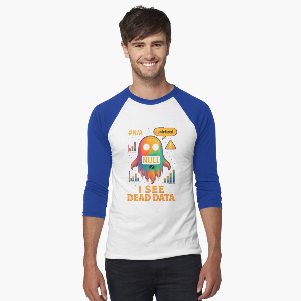 Item preview, Baseball ¾ Sleeve T-Shirt designed and sold by DataVoyagers.
