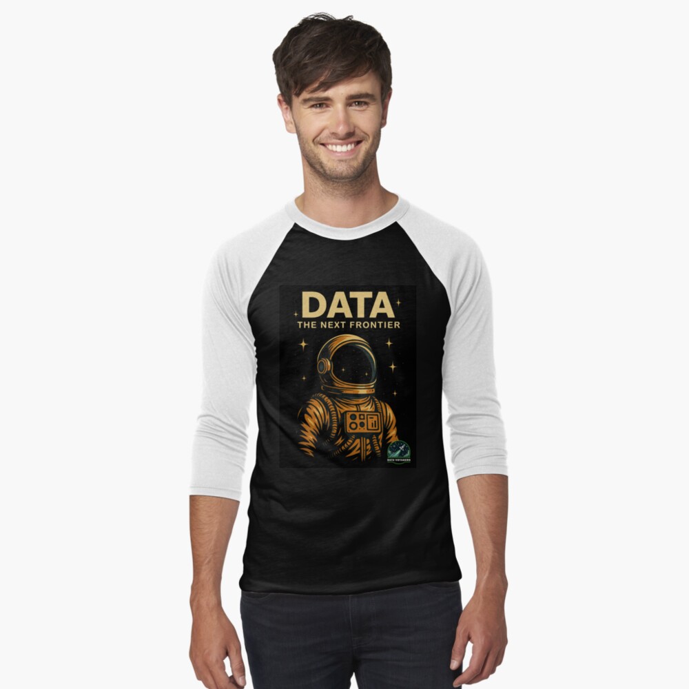 Item preview, Baseball ¾ Sleeve T-Shirt designed and sold by DataVoyagers.