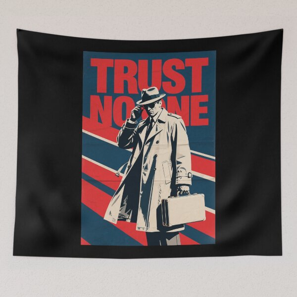 Item preview, Trust No One – Retro Secret Agent Hope Style  designed and sold by HoopeStylee.