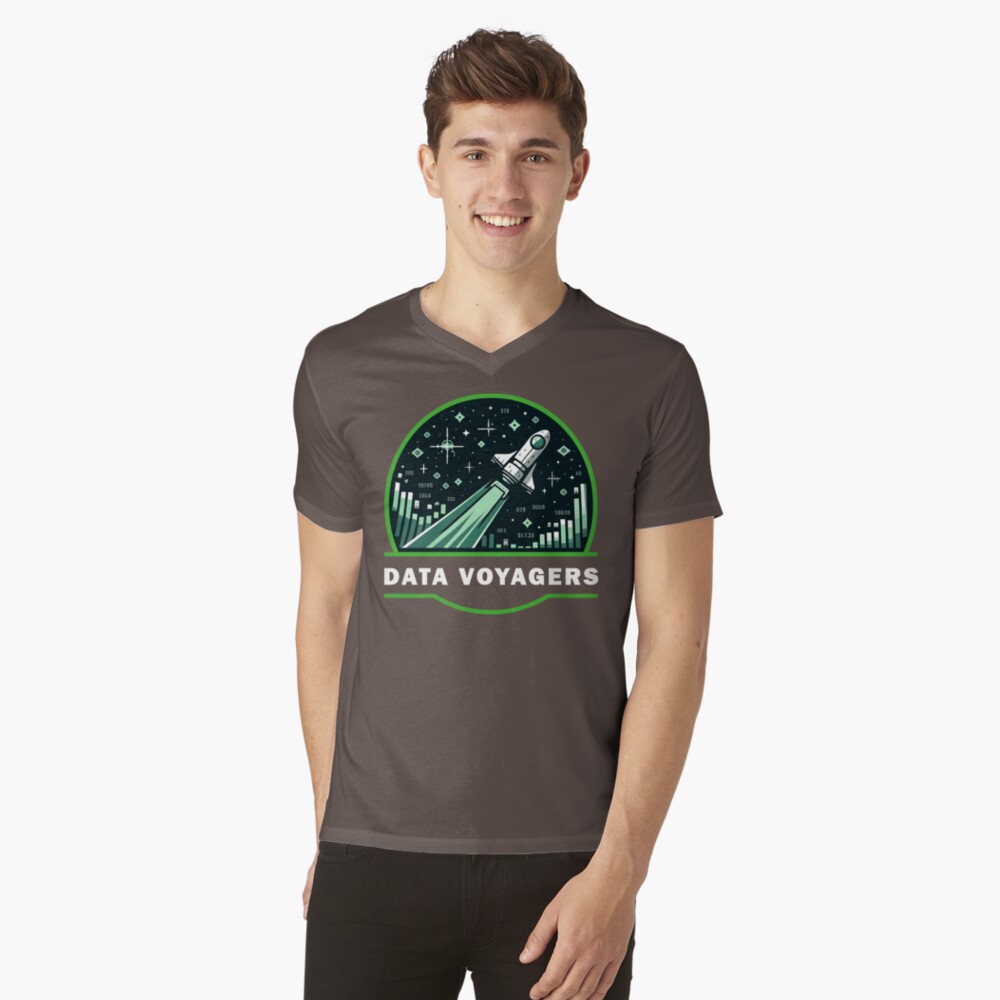 Item preview, V-Neck T-Shirt designed and sold by DataVoyagers.