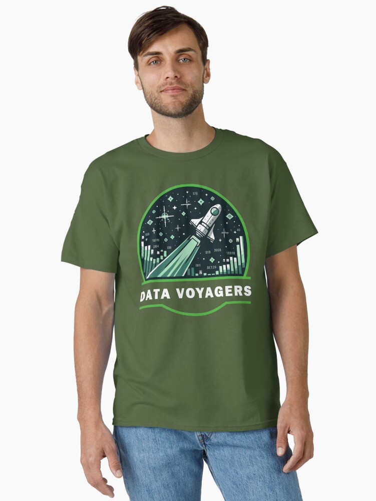 Thumbnail 2 of 7, Classic T-Shirt, Data Voyagers Clothing Dark Shirt designed and sold by DataVoyagers.