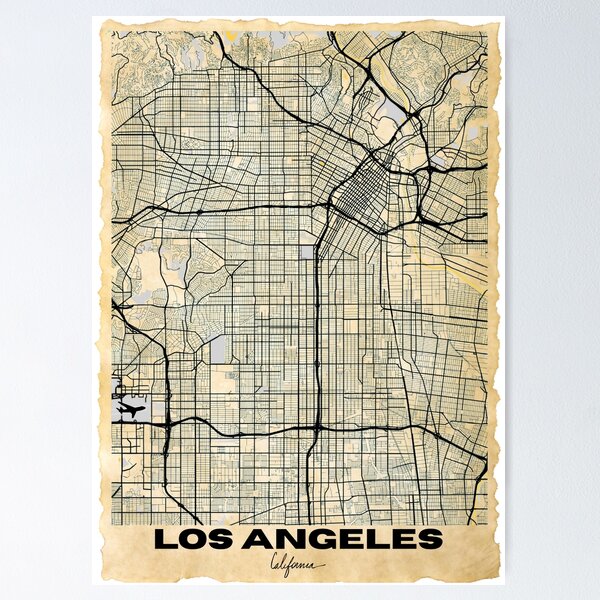 Item preview, Vintage Los Angeles Map Design designed and sold by WanderingLife.
