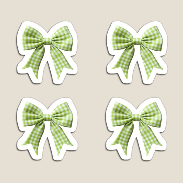 Item preview, Green Gingham Bows designed and sold by GwenSnow.