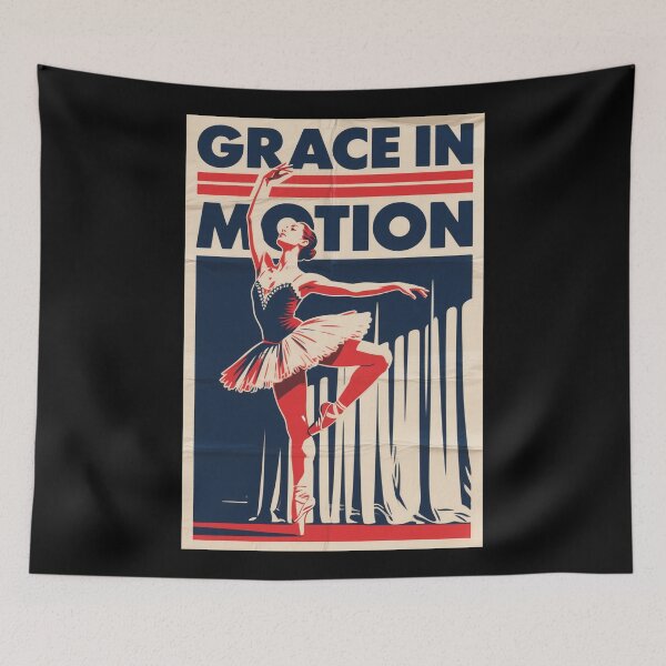 Item preview, Grace In Motion – Retro Ballerina Hope Style Propaganda designed and sold by HoopeStylee.