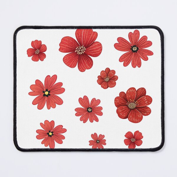 Item preview, red little flowers designed and sold by PnrArtDesign.