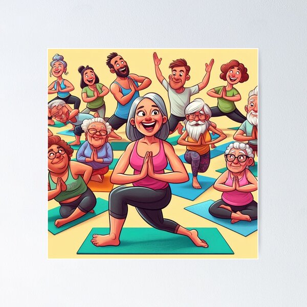 Item preview, Yoga session for seniors designed and sold by PandoraCastle.