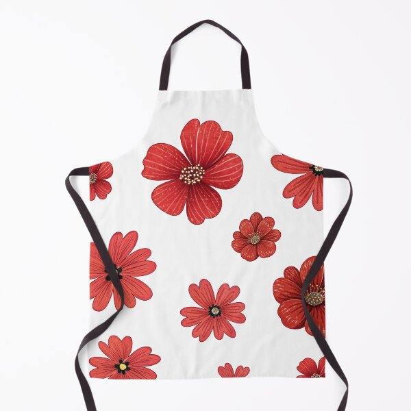 Item preview, red little flowers designed and sold by PnrArtDesign.
