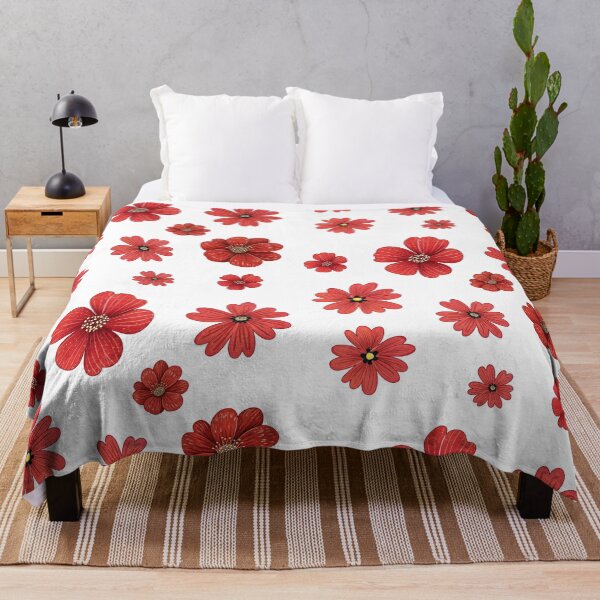 Item preview, red little flowers designed and sold by PnrArtDesign.