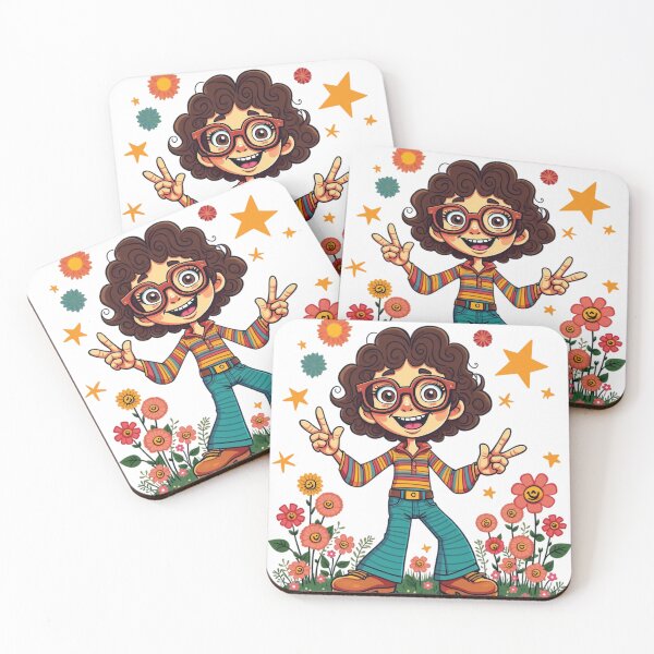 Item preview, Groovy Man Doing Peace Sign | Retro Hippie Vibes Design | 70s Style Peace & Love Graphic | Funky Vintage Character Illustration | Psychedelic Positivity Art designed and sold by PaintedPixels01.