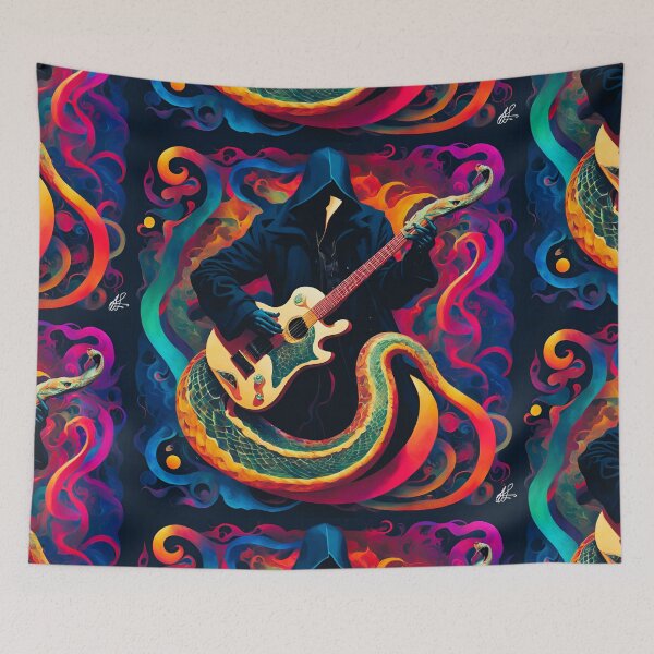 Item preview, Shadowman Plays Snake-Guitar // Venom Meets Poison designed and sold by Atarac.