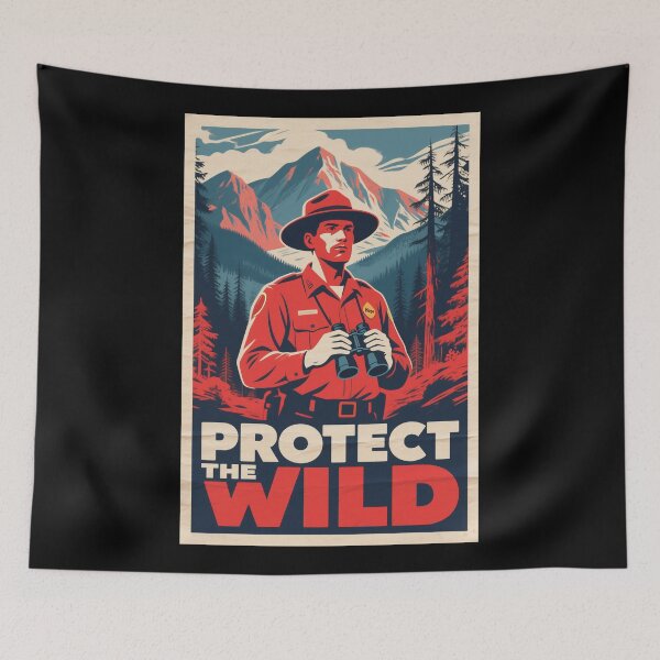 Item preview, Protect the Wild – Forest Ranger Hope Style propaganda retro designed and sold by HoopeStylee.