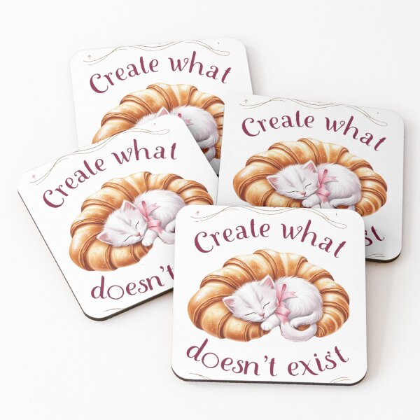 Item preview, Croissant Cat Shirt | 'Create What Doesn't Exist' Cute Kitten  | Whimsical Foodie Cat Lover Gift | Sweet Dreams Artistic for Her designed and sold by 50ファイターJP.