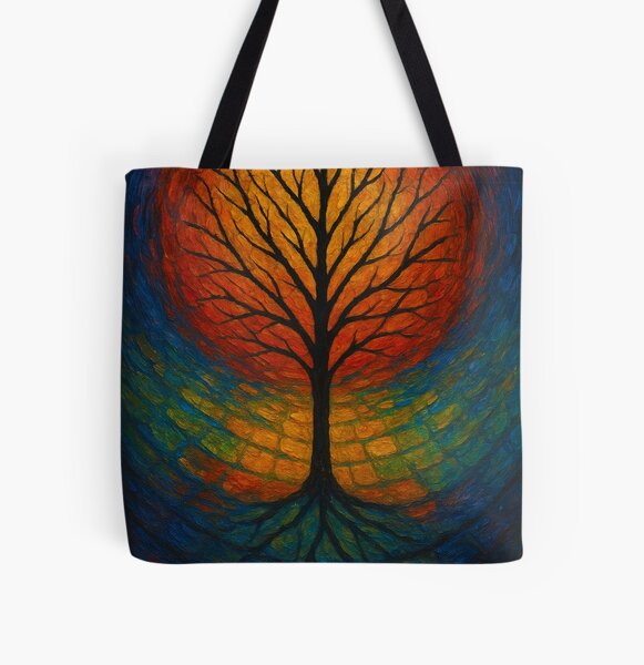 Item preview, A tree with bare branches depicted in mosaic art style. designed and sold by FatoniaArts.