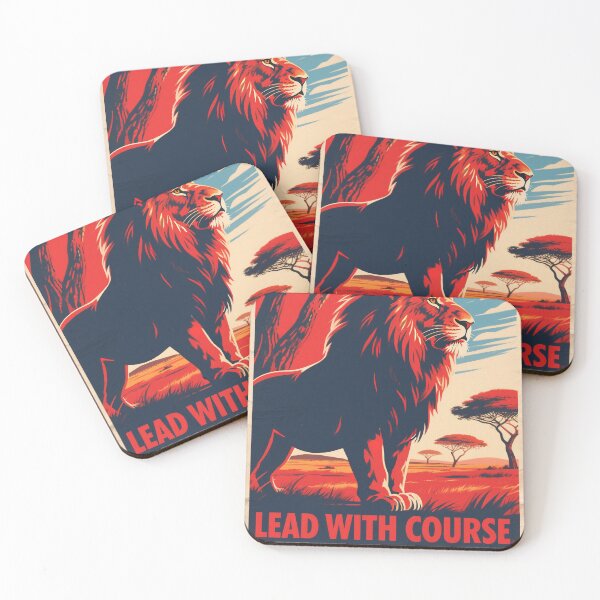 Item preview, Lead with Courage – Lion Hope Style 80s Obama style designed and sold by HoopeStylee.