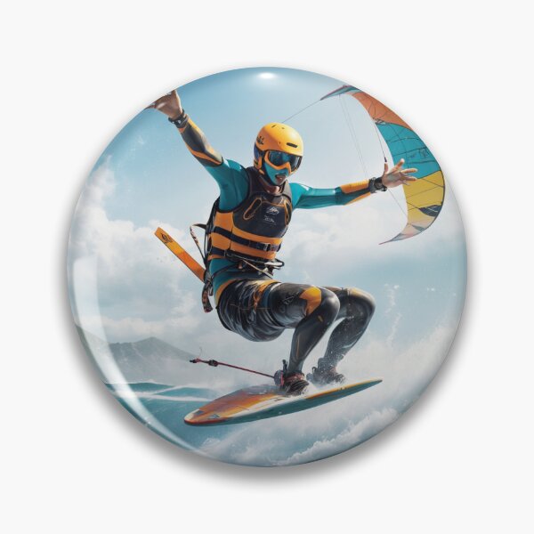 Item preview, Green suit man making freestyle kateboarding in the ocean designed and sold by MerlinWear.