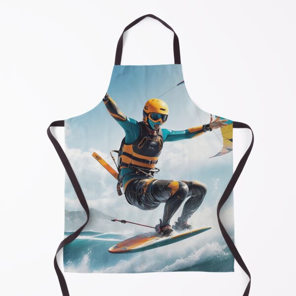 Item preview, Green suit man making freestyle kateboarding in the ocean designed and sold by MerlinWear.