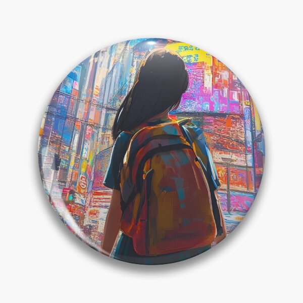 Item preview, girl in the great city designed and sold by ImpulseVerse.