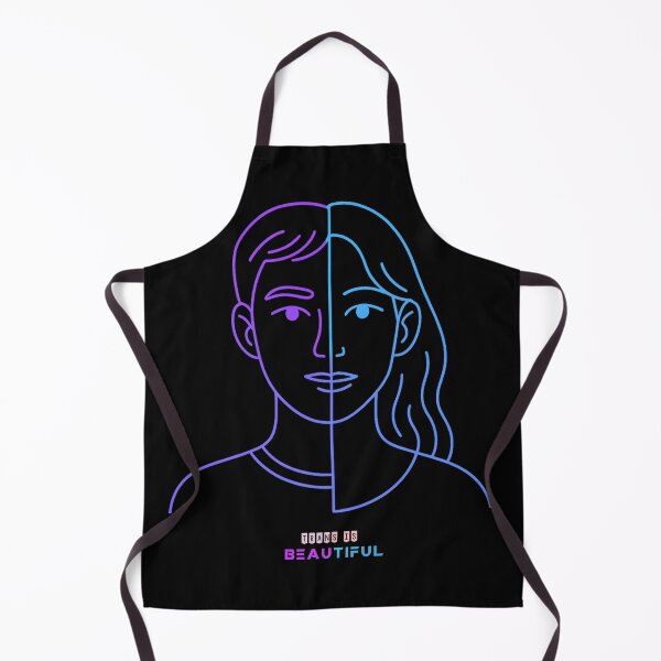 Item preview, Trans Is Beautiful – Half-Face Transition Line Art LGBTQ Poster designed and sold by Oddly Yours Goods.