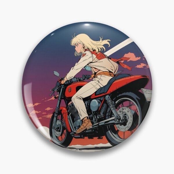 Item preview, Blonde girl in motorcycle designed and sold by MerlinWear.
