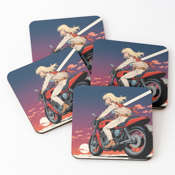 Item preview, Blonde girl in motorcycle designed and sold by MerlinWear.