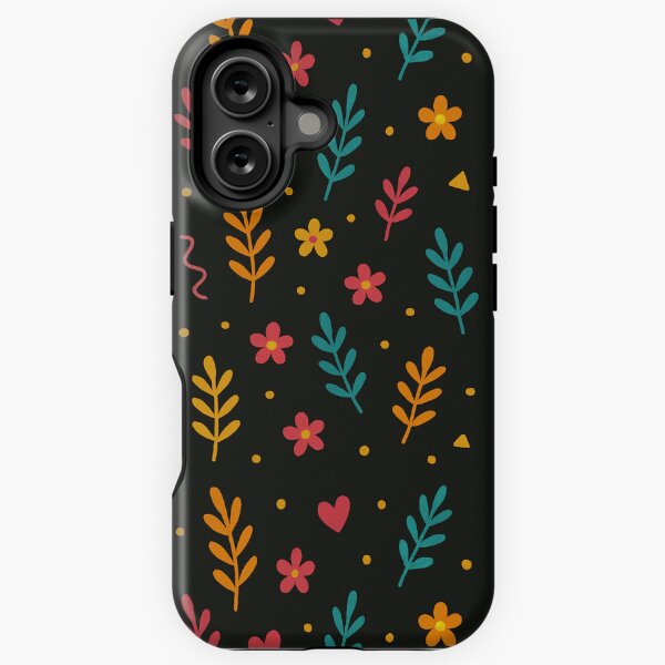 Item preview, Bold Floral Pop Pattern on Black  designed and sold by SugarPix Designs.