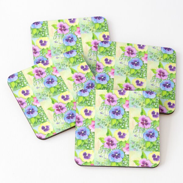 Item preview, A design of pansies and florals designed and sold by OilPaintsHatts.