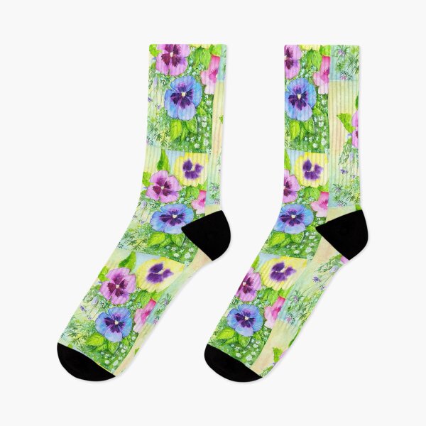 Item preview, A design of pansies and florals designed and sold by OilPaintsHatts.