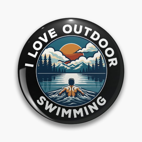 Item preview, I Love Outdoor Swimming - Male Swimmer designed and sold by MO DESIGNS.