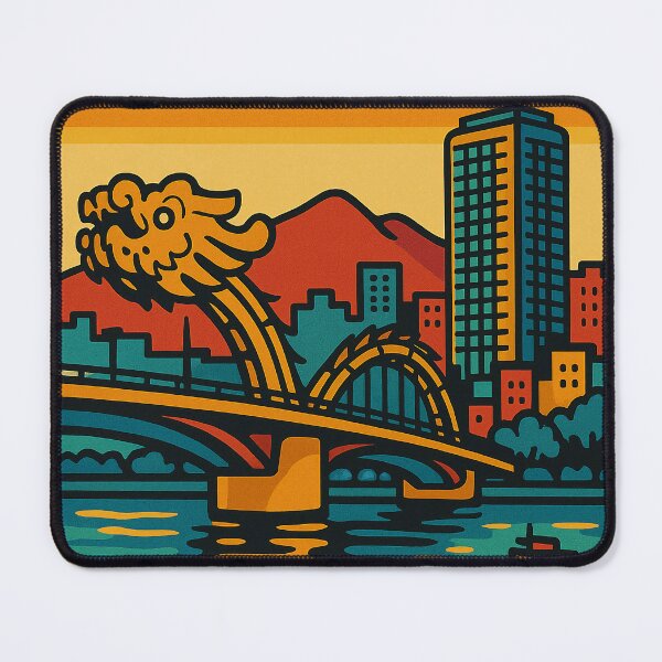 Item preview, Da Nang Vietnam Retro Pop Art Poster | Vibrant Coastal Travel Print | Colorful Seaside Cityscape | Vintage-Inspired Tourism Artwork | Bold Digital Vietnam Design designed and sold by PaintedPixels01.