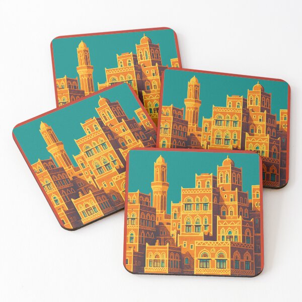 Item preview, Sana'a Travel Poster in Retro Pop Art Style | Colorful Yemen Cityscape Illustration | Vintage-Inspired Middle East Design | Bold Cultural Heritage Artwork | Digital Urban Travel Aesthetic designed and sold by PaintedPixels01.