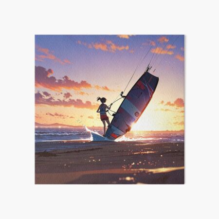Item preview, Woman doing kateboarding at sunset designed and sold by MerlinWear.