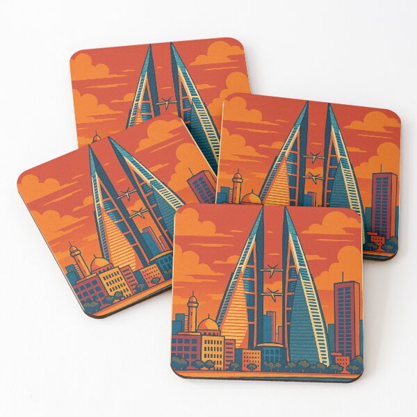 Item preview, Manama Retro Pop Art Travel Poster | Bold Bahrain Cityscape | Vibrant Middle Eastern Skyline | Colorful Digital Tourism Print | Vintage-Inspired Urban Art designed and sold by PaintedPixels01.