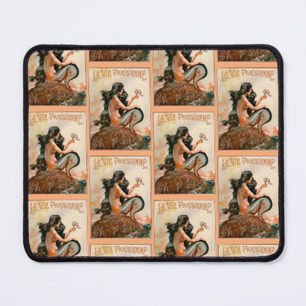 Item preview, La Vie Parisienne Cover Mermaid Siren Fashion Shoes Ocean Sea Vintage Poster designed and sold by TeeARTHY.