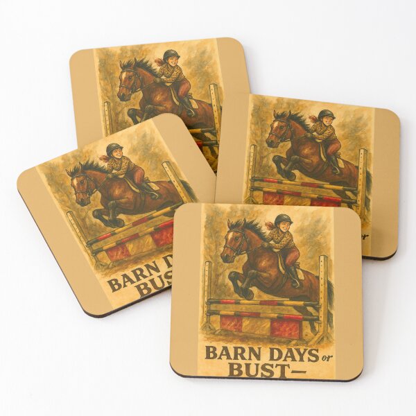 Item preview, Barn Days or Bust - Vintage-Inspired Equestrian Watercolor Poster designed and sold by Taylor’sGrabBag.